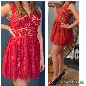 Beautiful red lace dress